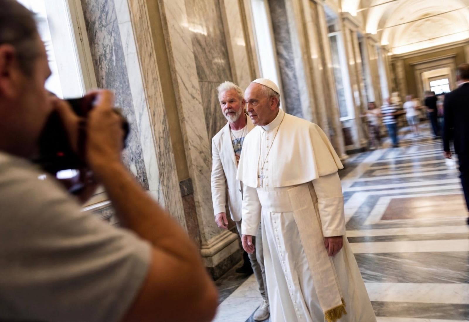 Rob Prior with Pope Francis at the Vatican